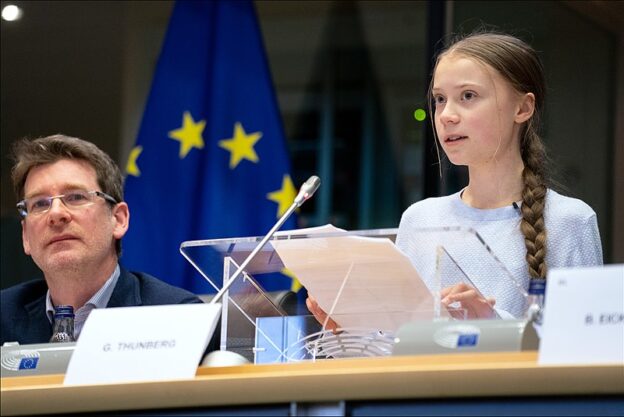 Greta Thunberg urges MEP's to show climate leadership.